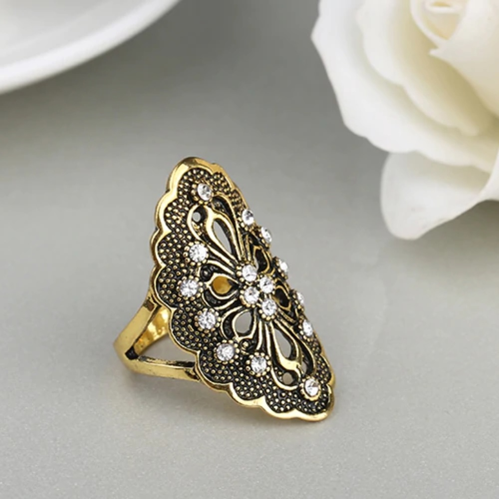 Bohemian Gold and Black Ring